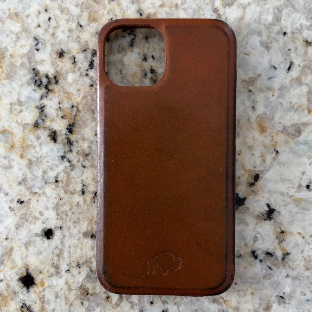 Brown Leather Phone 14 Case